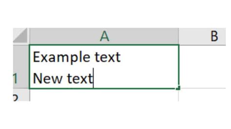how to go to next line in excel text box