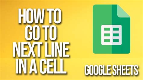 how to go to next line in same cell in google sheets