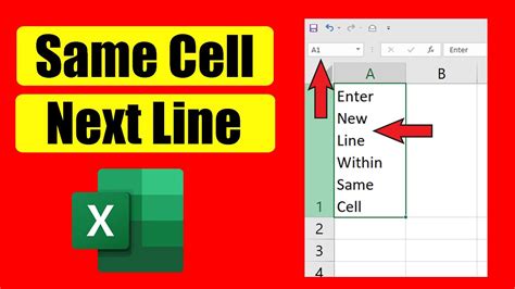 how to go to next line of text in excel cell