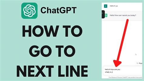 how to go to next line while typing in chatgpt