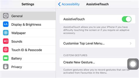 how to go to settings if home button is broken