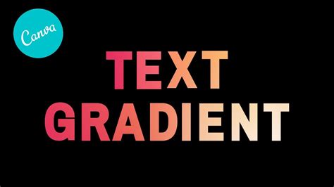 how to gradient text in canva free