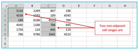 how to graph two non adjacent columns in excel