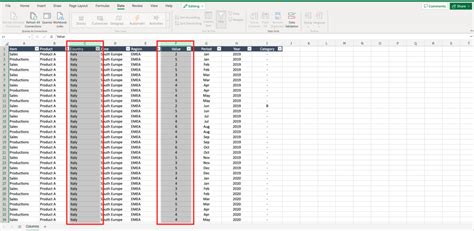 how to graph two separate columns in excel