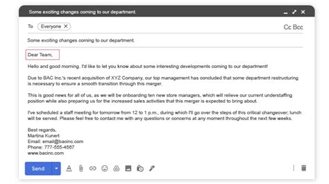 how to greet hr in email