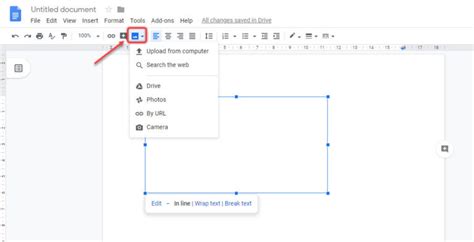 how to group an image and text box in google docs