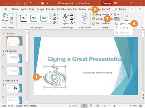 how to group in powerpoint mobile