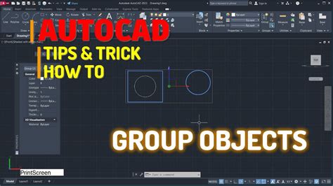 how to group multiple objects in autocad