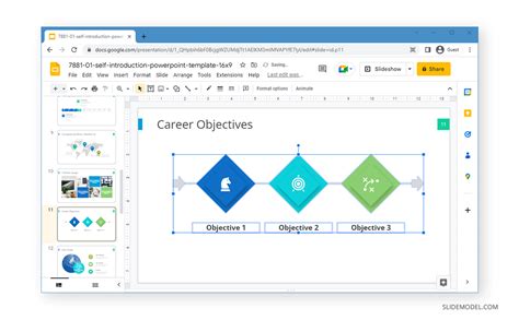 how to group things on google slides