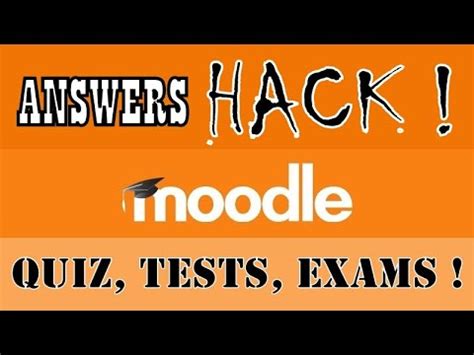 how to hack moodle quiz tests exams