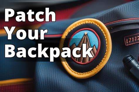 How To Hand Sew A Patch On A Backpack