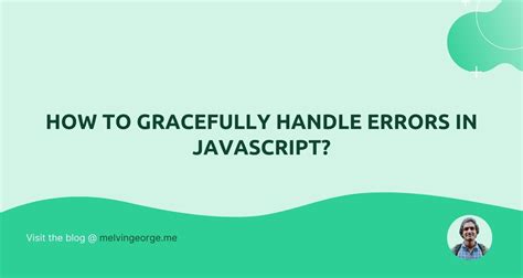 how to handle error in javascript