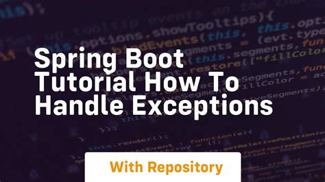 How To Handle Exceptions Spring Boot