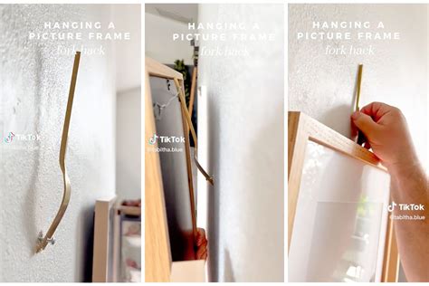 How To Hang A Picture Frame Using A Fork