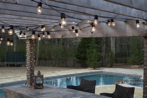 How To Hang Lights On Pool Deck