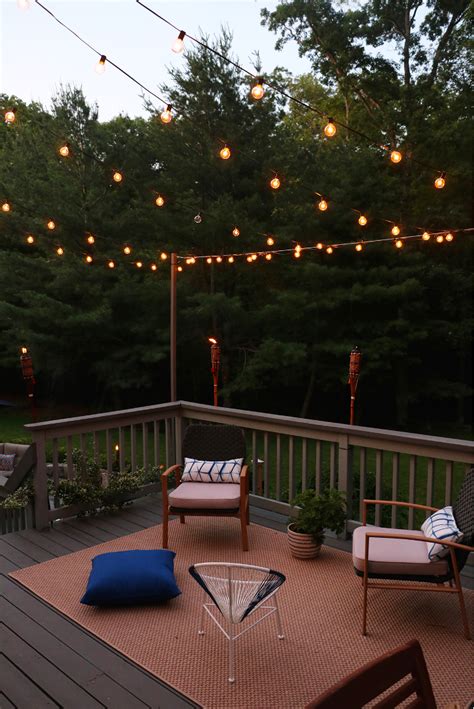 How To Hang String Lights On A Trex Deck