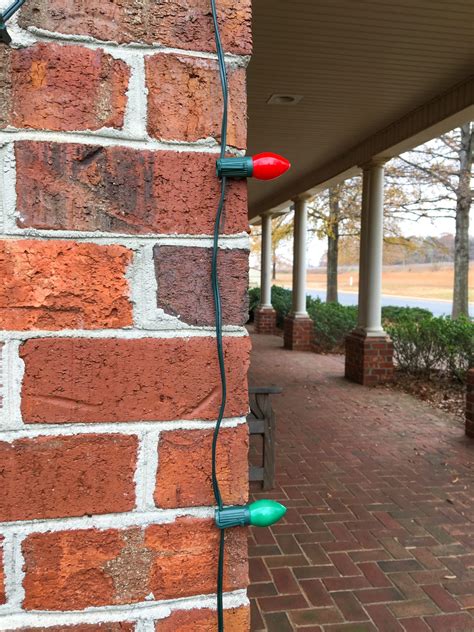 how to hang xmas lights on brick