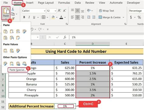 how to hard code numbers in excel