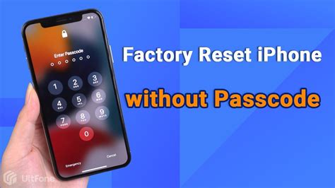 how to hard factory reset iphone without passcode