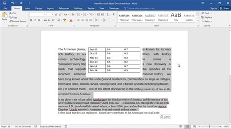 how to have text wrap around a table in word