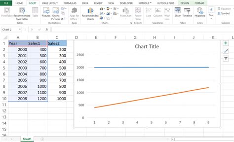 how to have two lines on excel graph