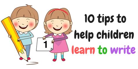 how to help a child learn to write