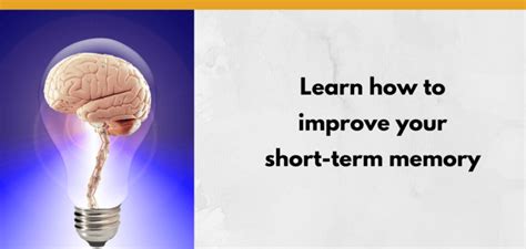 how to help short term memory