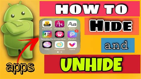 how to hide and unhide apps on android