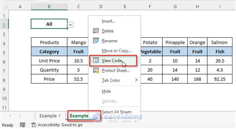 how to hide and unhide rows in excel based on a drop down list