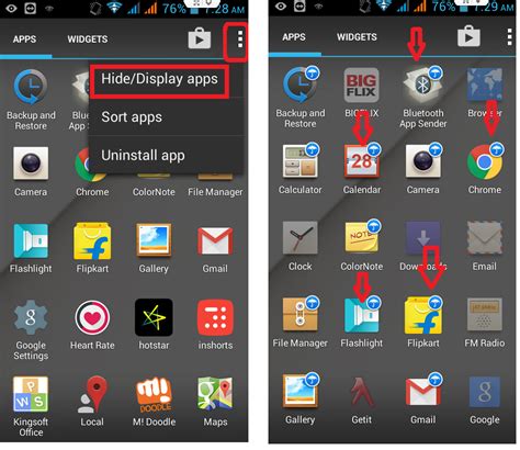 how to hide apps in android without any app
