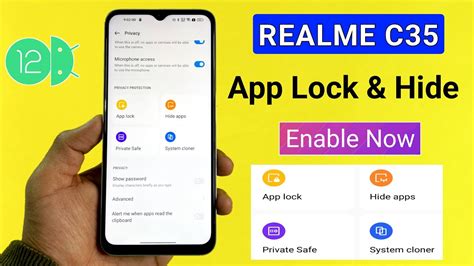 how to hide apps in realme c35 android 12