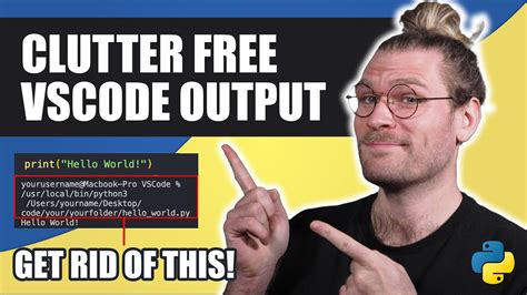 how to hide file path in vs code terminal output python