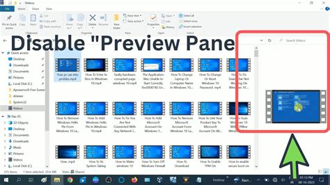 how to hide file preview in windows 10