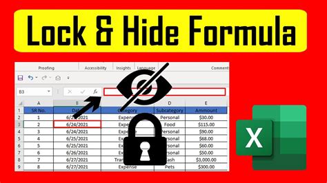 how to hide formulas and lock cells in excel