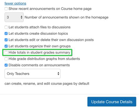 how to hide grade columns in canvas