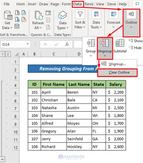 how to hide grouped rows in excel shortcut