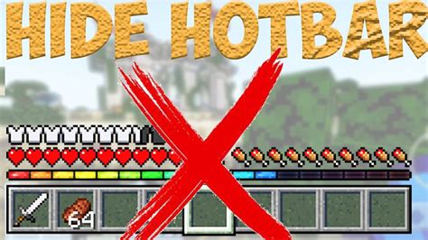 How to hide and show Toolbar/Hotbar in Minecraft YouTube
