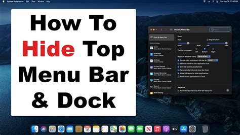 how to hide menu bar on mac in full screen