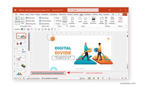 how to hide notes in powerpoint while sharing screen