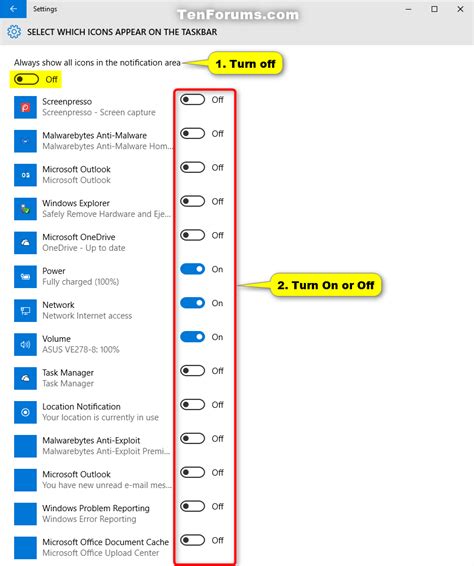 how to hide notification bar in windows 10
