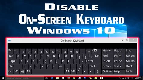 how to hide on screen keyboard in windows 10