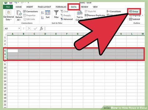 how to hide rows in excel for printing