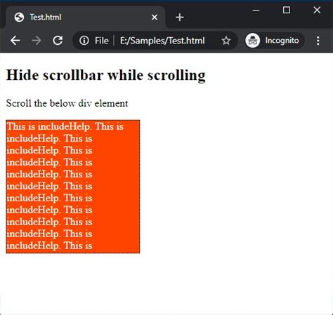 How To Hide Scroll Bars Css