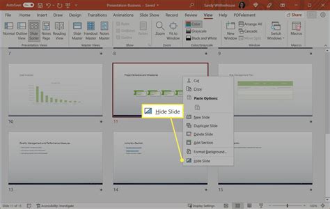 how to hide slide notes in powerpoint