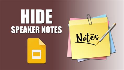 how to hide speaker notes when presenting