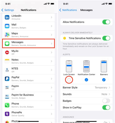 how to hide text messages on home screen iphone