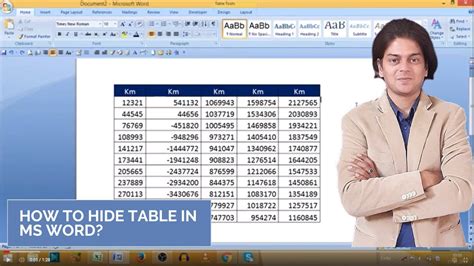 How To Hide The Table In Word