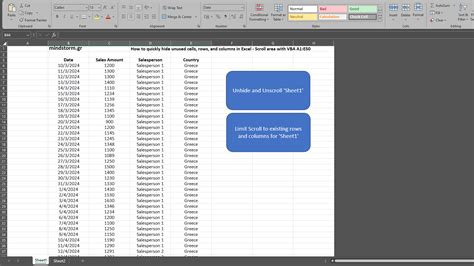 How To Hide Unused Rows In Excel Vba