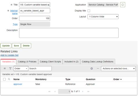 How To Hide Variable Set In Catalog Item