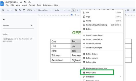 how to highlight a cell in google docs